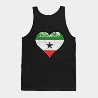 Somalilander Jigsaw Puzzle Heart Design - Gift for Somalilander With Somaliland Roots Tank Top